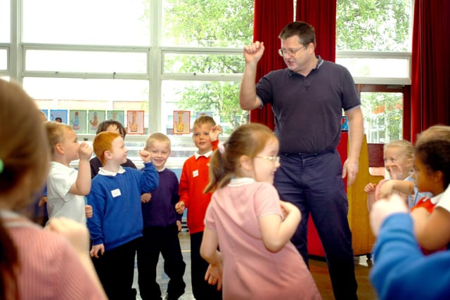 A rhythmic workshop at the school in 2007. Were you pictured showing off some great moves?