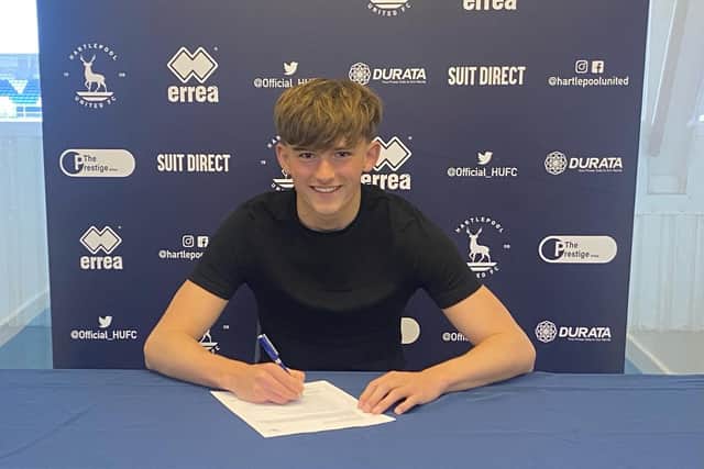 Alfie Steel is one of the new intake of scholars with Hartlepool United's academy.