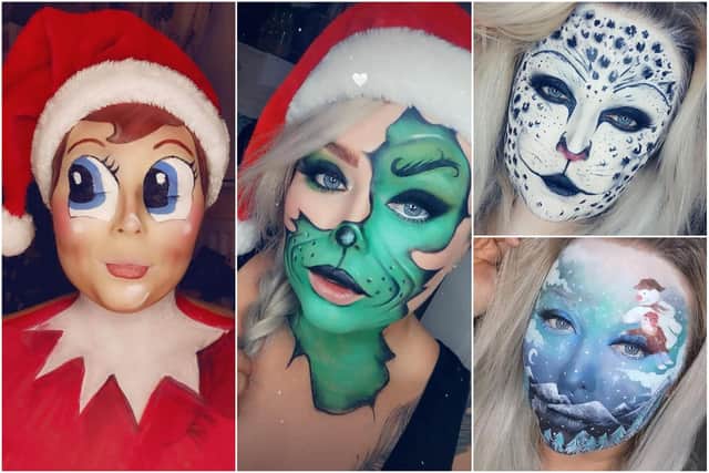 Hartlepool mum Carla Neville enjoys creating different make up looks in her spare time. Her range of festive faces include Elf of the Shelf, The Grinch and The Snowman.