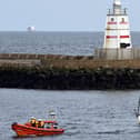 Hartlepool RNLI volunteers towed the vessel back to shore. Photo: RNLI/Tom Collins.