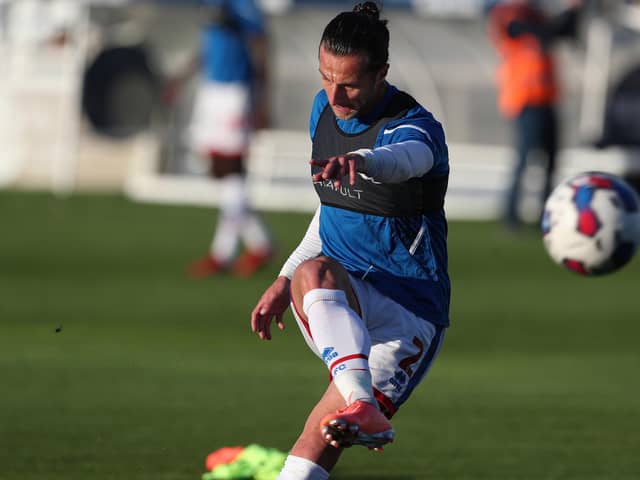 Jamie Sterry remains a doubt for Hartlepool United as he recovers from a foot injury. (Credit: Mark Fletcher | MI News)