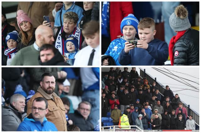 Pools fans turn out in their hundreds to support their team play against Barnet at home on Saturday, March 2.