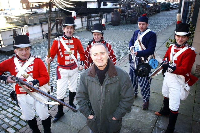 Tony Robinson is pictured on a 2004 visit to the Historic Quay.