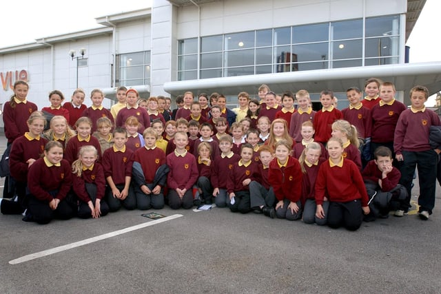 Jesmond Road Primary School pupils make a trip to the cinema in 2005.