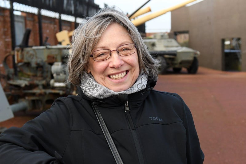 Christine Spence enjoys her first visit to the Heugh Battery Museum.