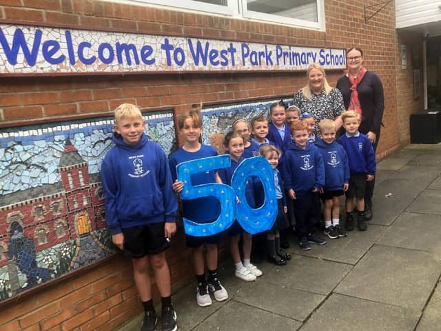 West Park Primary School staff and pupils prepare to celebrate the school's 50th birthday on October 12.