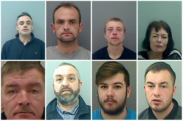Just some of the criminals from the Hartlepol area who have been recently locked up by the courts.