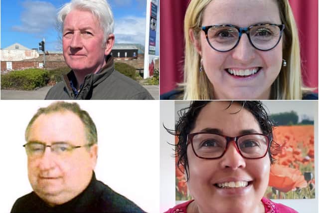 The four candidates standing in the Hartlepool Borough Council Manor House ward.