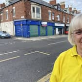 Ann Johnson, from PoolieTime Exchange, outside the newly-acquired shop in York Road, Hartlepool . Picture by FRANK REID
