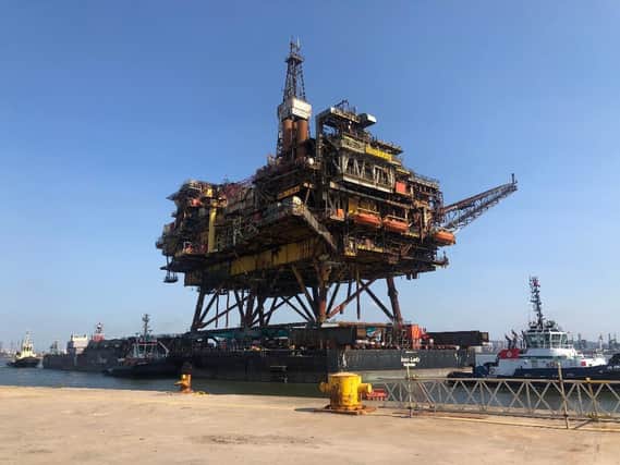 The oil rig at Able UK's Seaton Port
