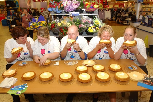 What could be better than a day of eating custard pies for charity at Tesco in 2003? How about extra helpings on Eat An Extra Dessert Day on September 4.