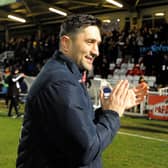 Graeme Lee discusses his use of substitutions during Hartlepool United's Papa John's Trophy semi-final with Rotherham United. Picture by FRANK REID