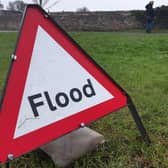 Flood warning sign