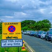 Vehicles in the queue to attend the Teesside Airshow on Saturday, June 11. Picture: Carl Gorse.