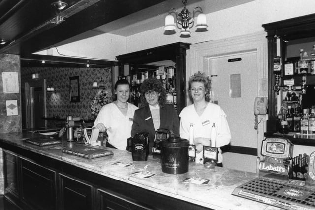 Does anyone recognise these lovely ladies serving behind the bar at the Grand Hotel?