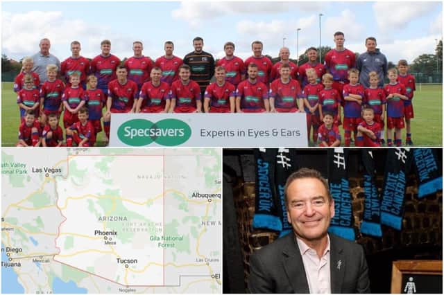 FC Hartlepool players will walk the distance of Hartlepool to Arizona to raise club funds and lift spirits after Covid-19. They have been backed by TV presenter Jeff Stelling.