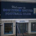 SOUTHEND, ENGLAND - FEBRUARY 16: Signage is displayed at Roots Hall football stadium, home of Southend United Football Club, on February 16, 2023 in Southend, England. 116-year-old Southend United FC is facing a financial crisis resulting in failure to pay their staff and players. The club is on a transfer embargo and due to management problems and weak performance is losing around 2 million GBP per year. (Photo by Carl Court/Getty Images)