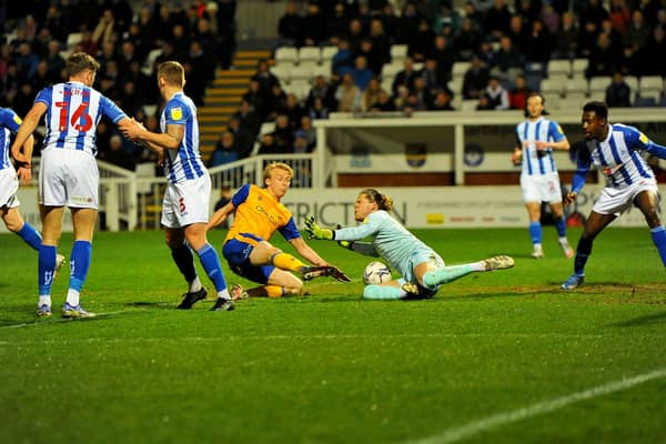 Hartlepool United came from behind to claim a 2-2 draw with Mansfield Town at the Suit Direct Stadium. Picture by FRANK REID