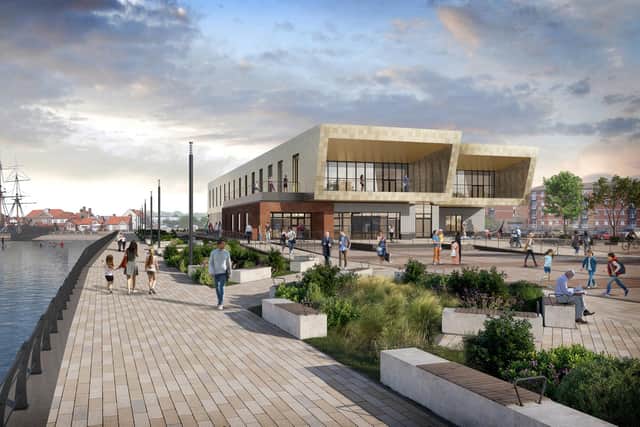 The design proposed for new Hartlepool leisure centre Highlight.