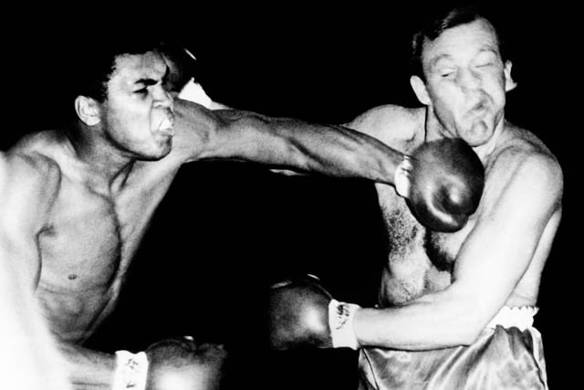 Brian London was a British and Commonwealth heavyweight boxing champion and is pictured here fighting heavyweight champion Muhammed Ali.