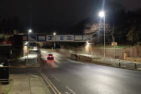The new lighting under the bridge on Station Lane in Seaton Carew.