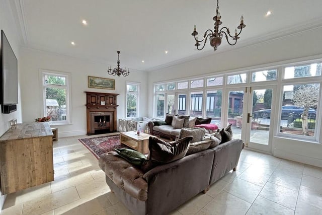 The family room has underfloor heating and stunning decor. Picture: Rightmove.