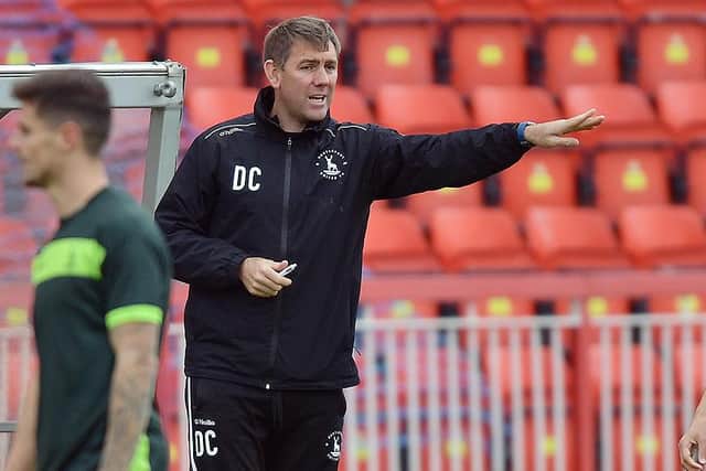 Hartlepool United manager Dave Challinor  during the pre-season friendly against Gateshead. Picture by FRANK REID
