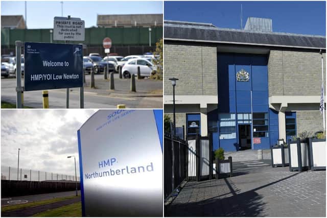 Information released shows how many days prisons including HMP Low Newton, HMP Durham and HMP Northumberland were closed off to visitors during the first two Covid-19 lockdowns.