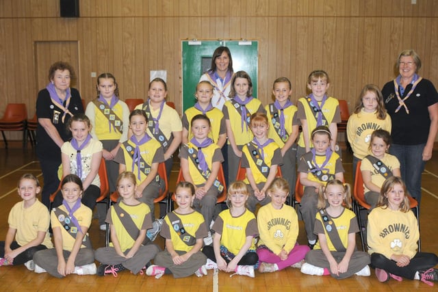 The 21st Hartlepool Brownies pose for a photo in 2010.