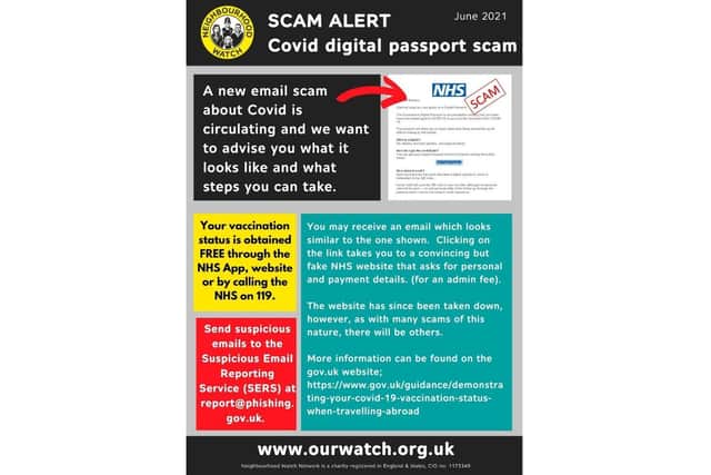 The scam is circulating on-line