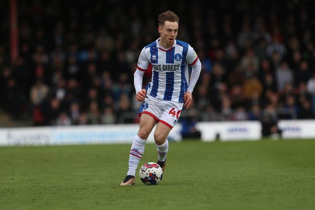 Dan Kemp remains a doubt for Hartlepool United to face Stockport County. (Photo: Mark Fletcher | MI News)