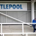 HARTLEPOOL, ENGLAND - MAY 06: Hartlepool Fans arrive early for the Sky Bet League Two match between Hartlepool  and Doncaster at Victoria Park on May 6, 2017 in Hartlepool, England. (Photo by Steve  Welsh/Getty Images)