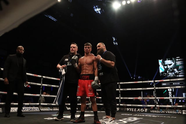 Luke Cope earned the first of two Hartlepool victories in Newcastle ahead of Savannah Marshall's WBO middleweight title defence. Picture by Martin Swinney