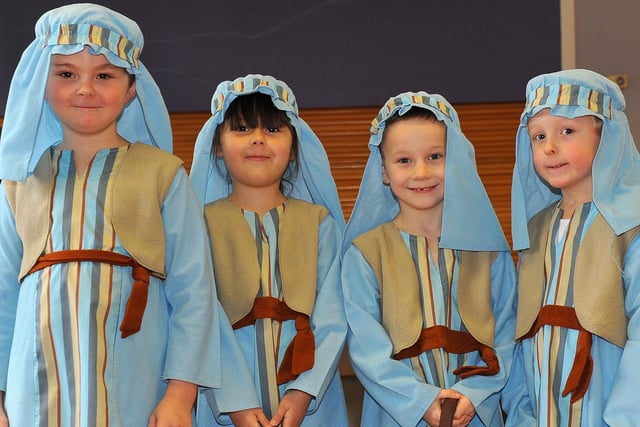 Pupils dress as shepherds in 2012.