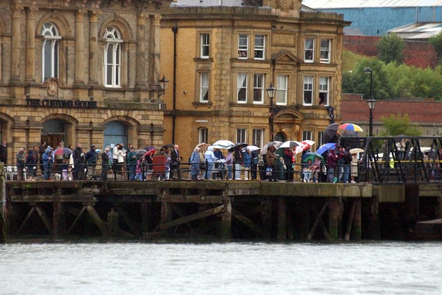 Look at the crowds which stood outside the Customs House.