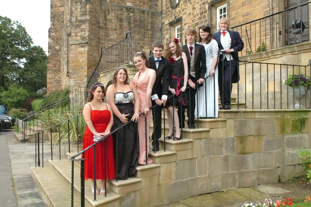Brierton school pupils strike a pose at their end of school prom at Lumley Castle in 2009.