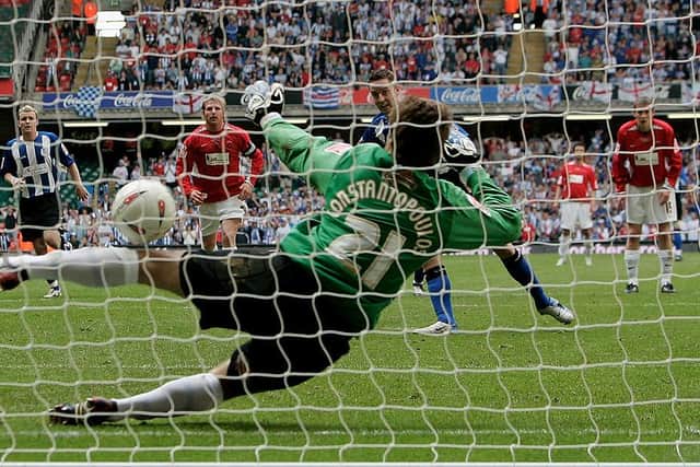 Steven MacLean of Sheffield Wednesday scores from a penalty during the Coca-Cola Football League One play-off final between Hartlepool v Sheffield Wednesday on May 29, 2005 at the Millennium Stadium, Cardiff, Wales.  (Photo by Ian Walton/Getty Images)