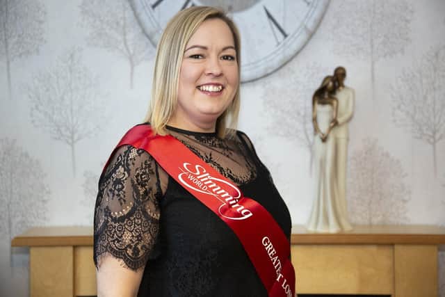 Zoe Barritt with wearing her Greatest Loser sash.