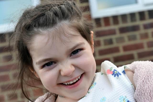 Lyla O’Donovan who has a brain tumour but still finds time to think of other poorly children.