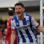 Connor Jennings scored his first goal for Hartlepool United against Walsall. (Photo:Scott Llewellyn| MI News)