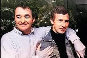 Brian Clough (left) with John McGovern.