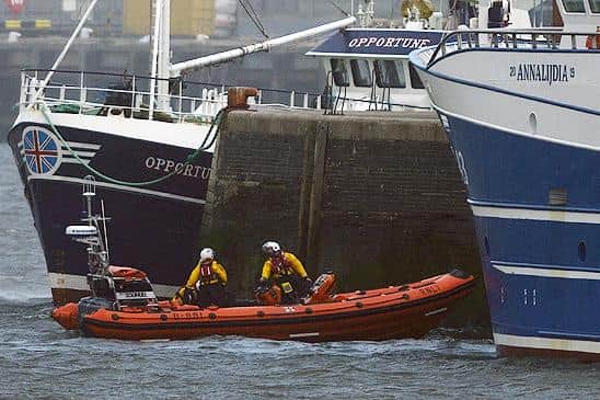 Hartlepool RNLI at the scene of the incident. Photo copyright off RNLI/Tom Collins.