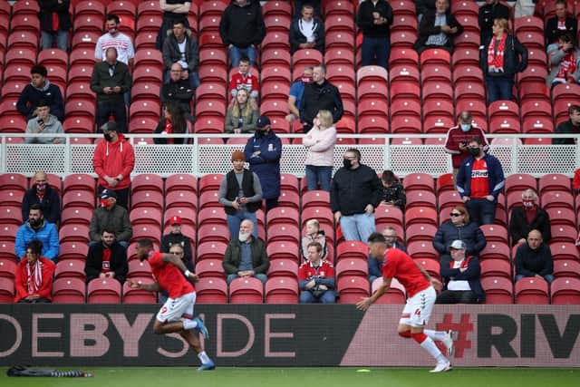 1,000 fans attended Middlesbrough's 1-1 draw with Bournemouth on Saturday.