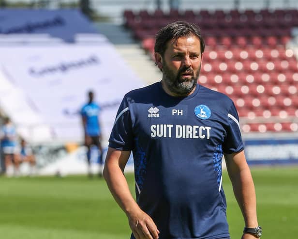 Paul Hartley says there are no deals imminent at Hartlepool United as things stand. (Credit: John Cripps | MI News)