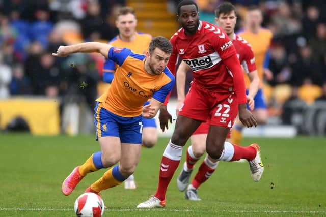 Rhys Oates has enjoyed a good start to his Mansfield Town career ahead of his return to the Suit Direct Stadium. (Photo by Laurence Griffiths/Getty Images)