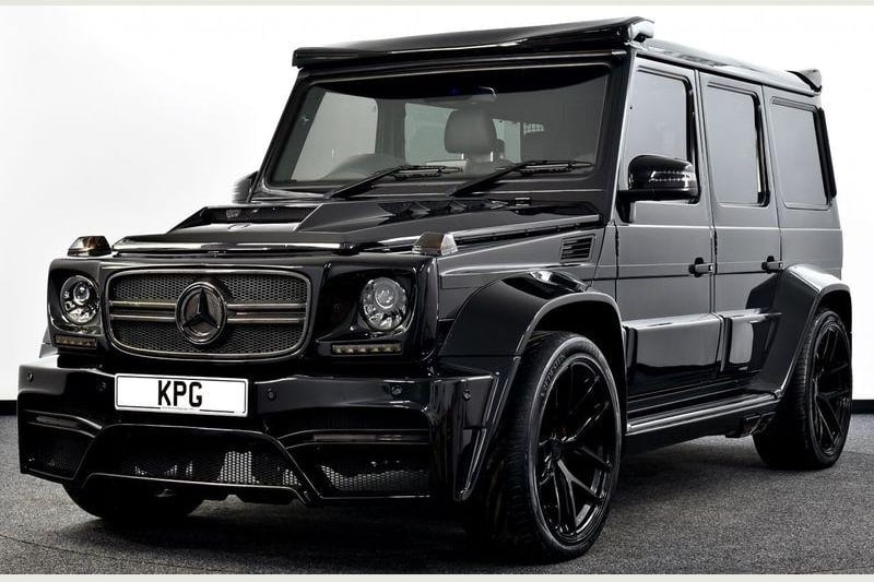 Looking at the state of this £110,000 G-Class it’s no surprise that the famous former owner wants to keep their name a secret. Among the “enhancements” made by its previous premier league owner are a Onyx G7 wide arch conversion, including a massive extending front bumper, roof spoiler and door mouldings, 22-inch black alloys, a suspension lowering kit and a black body wrap. Passengers enjoy quilted leather, plenty of carbon trim, headrest-mounted DVD system and the optional winter pack - handy at this time of year. 
Under all the plastic crud lies the utterly ridiculous AMG G63 with a 5.5-litre V8 with 563bhp capable of hitting 62mpg in just 5.4 seconds. So at least you won’t have to hang around to listen to people laughing at you.
