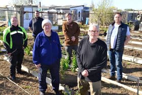 Angry allotment holders at a meeting earlier this year at Stranton allotments to discuss potential rent rises. Picture by FRANK REID