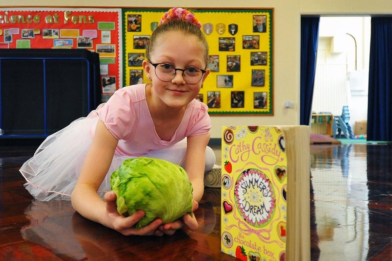 Harper Robinson from Fens Primary School, dresses up as her favourite book character.