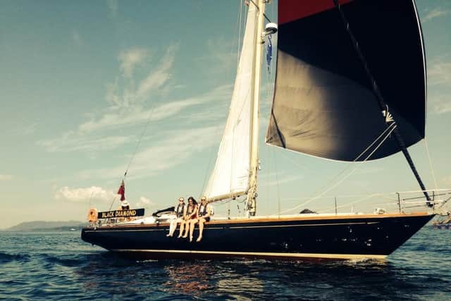 Black Diamond of Hartlepool sailing off Norway.