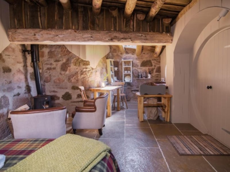 Each howf has a bedroom/living area, a kitchen and bathroom.